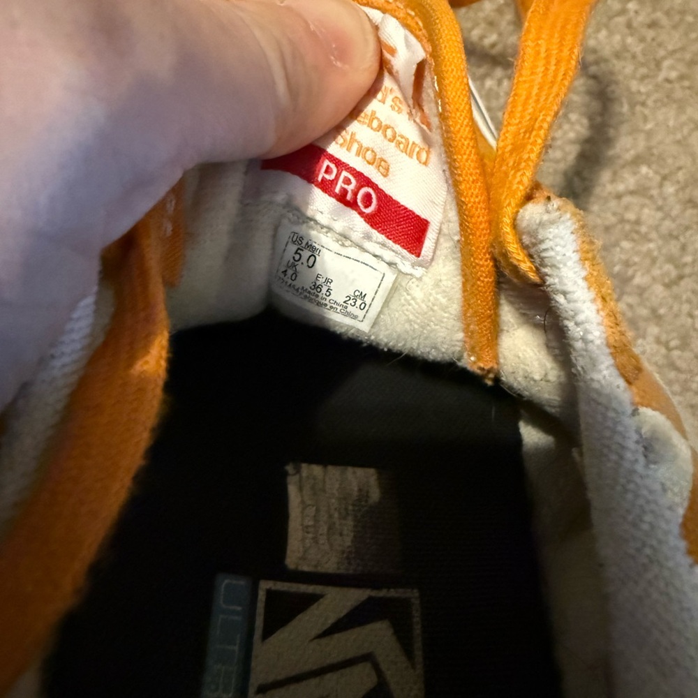 Vans Orange and White Skate Shoes - Picture 6 of 6